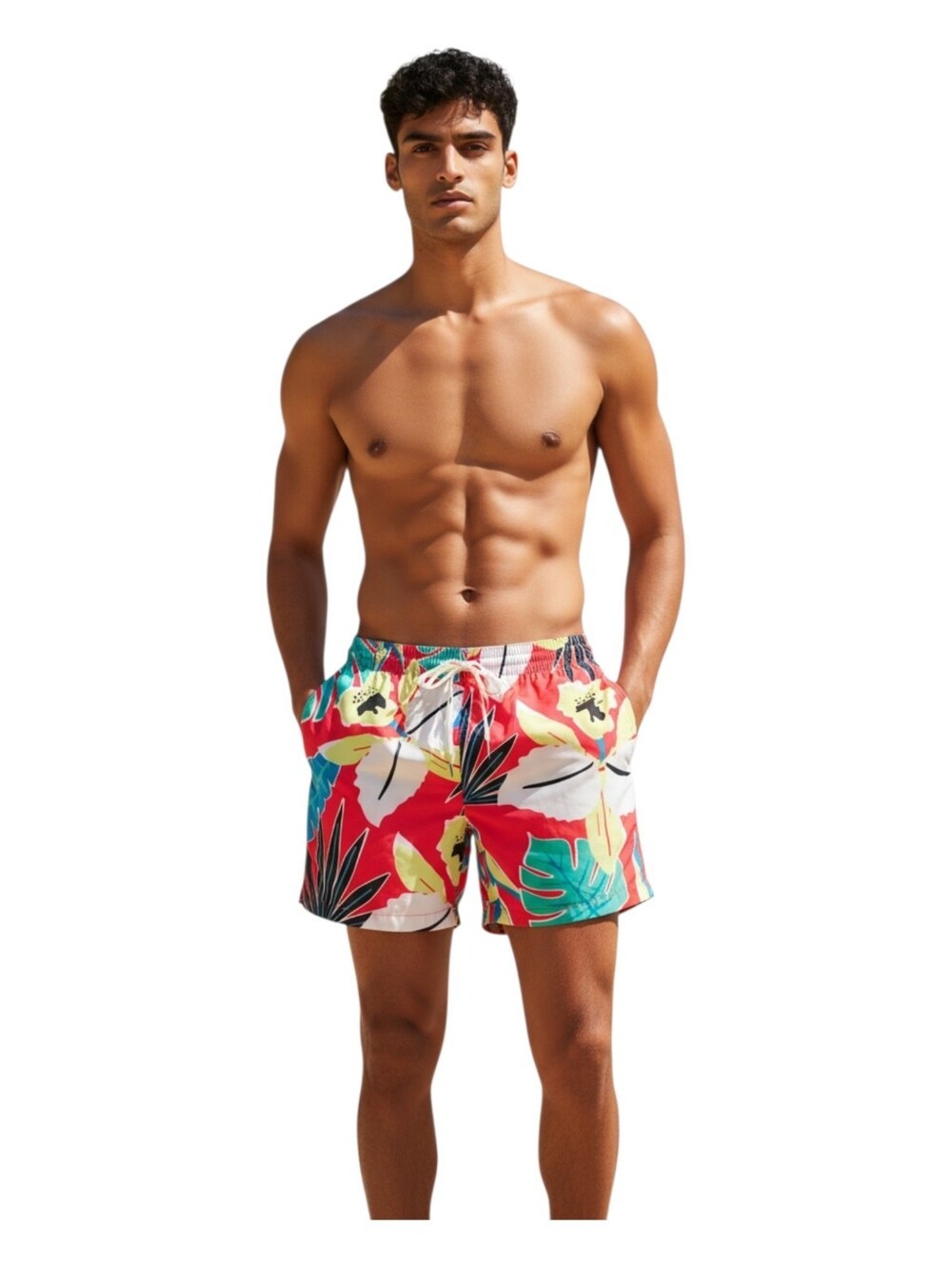 Chubbies Mens Colorful Floral Print 5.5" Classic Swim Trunks Large